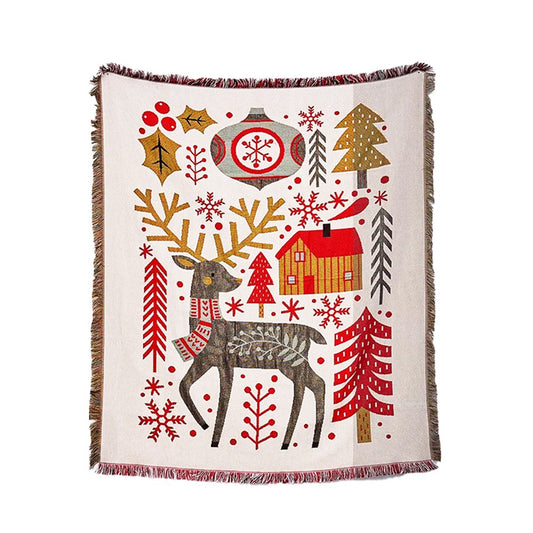 180x130cm Christmas Theme Camping Blanket Sofa Blanket - Style 1