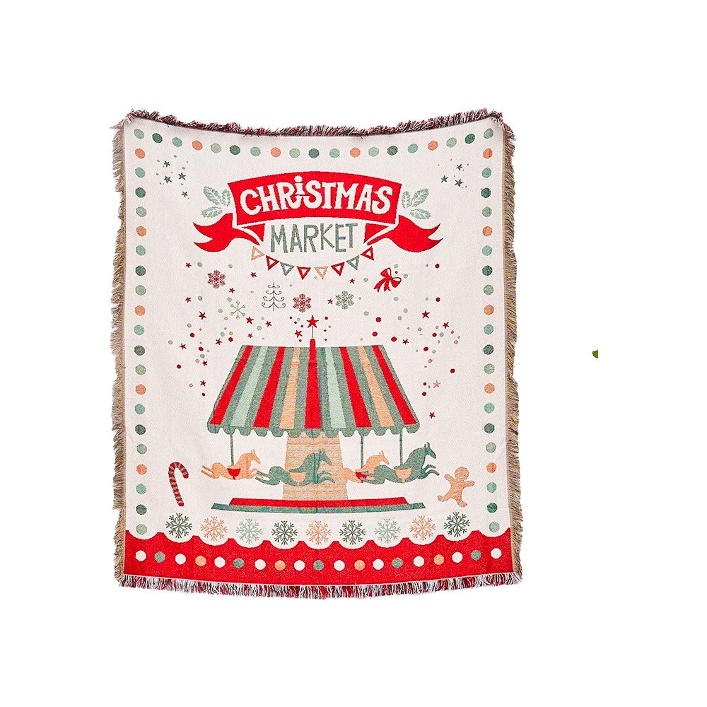 180x130cm Christmas Theme Camping Blanket Sofa Blanket - Style 2