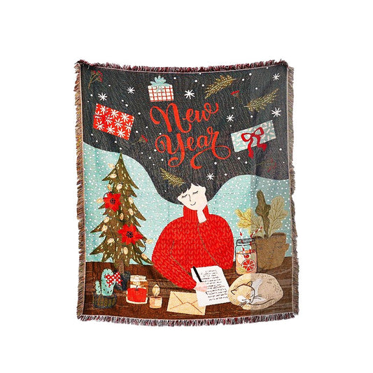 180x130cm Christmas Theme Camping Blanket Sofa Blanket - Style 5