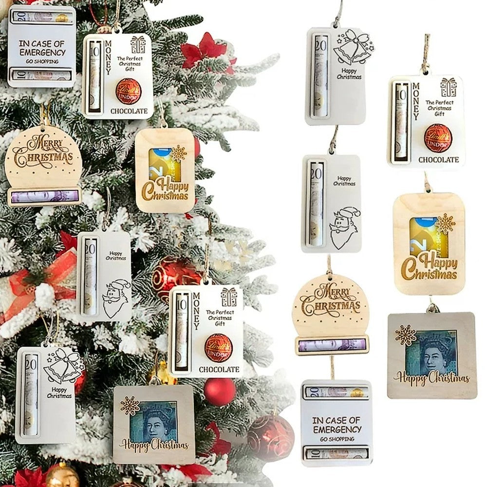 16Pcs Christmas Money Holders Pendant for Cash