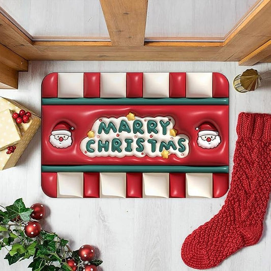 40x60cm Funny Christmas Printed Doormat Non-slip Indoor Home Floor Mat - Style 1