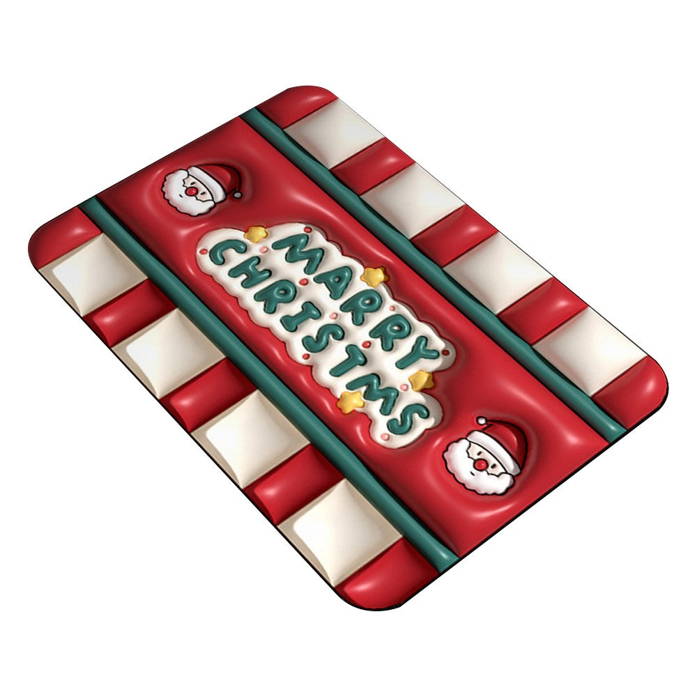 50x80cm Funny Christmas Printed Doormat Non-slip Indoor Home Floor Mat - Style 1