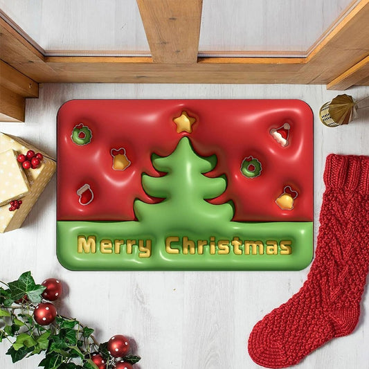 50x80cm Funny Christmas Printed Doormat Non-slip Indoor Home Floor Mat - Style 2