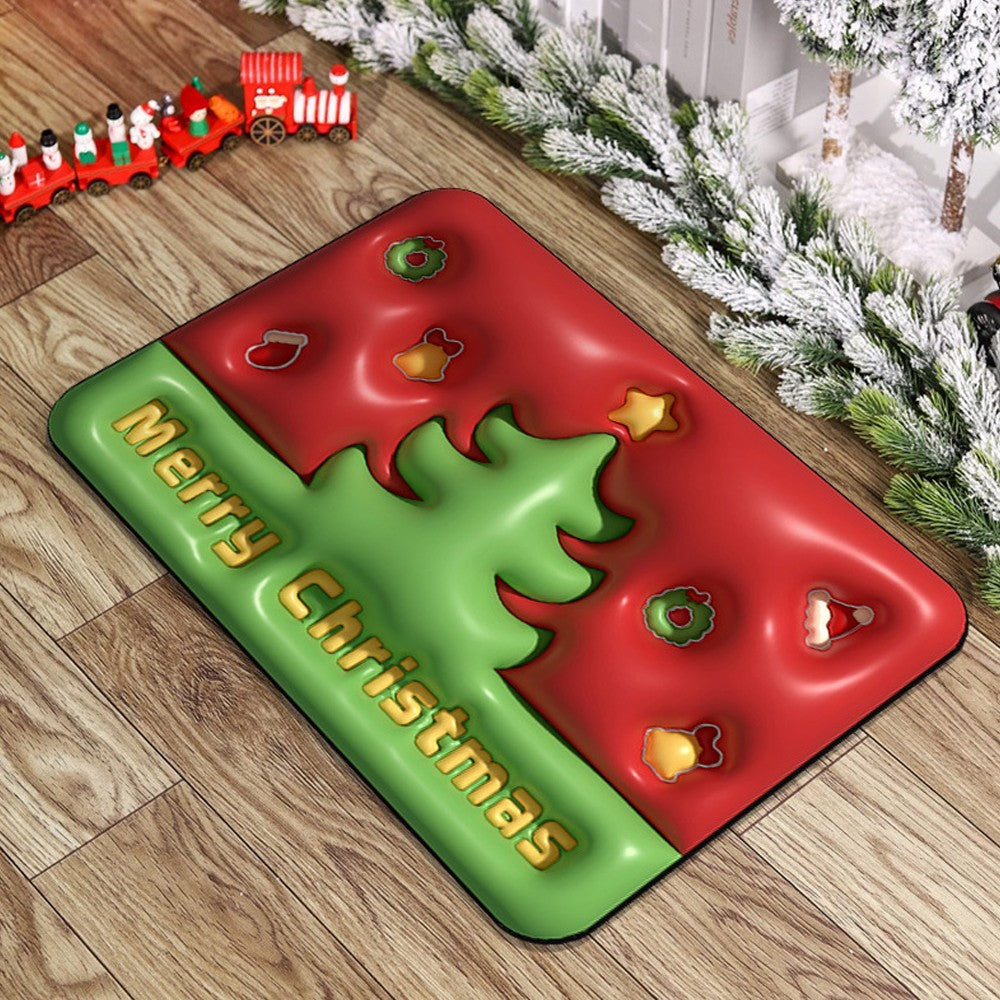 50x80cm Funny Christmas Printed Doormat Non-slip Indoor Home Floor Mat - Style 2