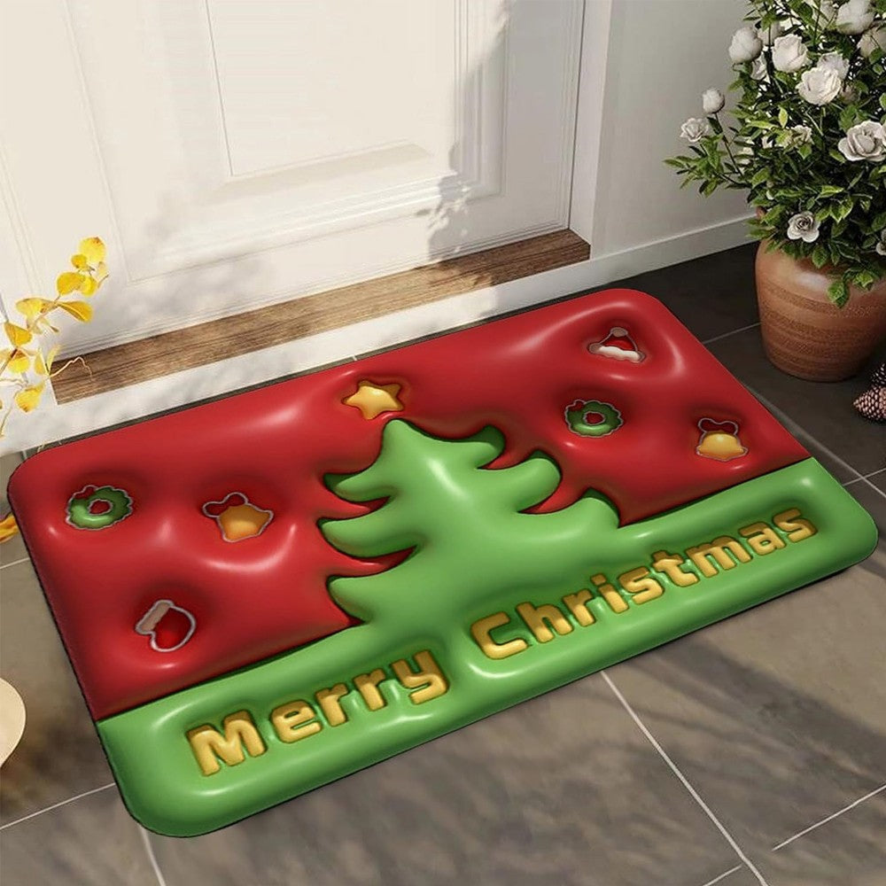 40x60cm Funny Christmas Printed Doormat Non-slip Indoor Home Floor Mat - Style 2