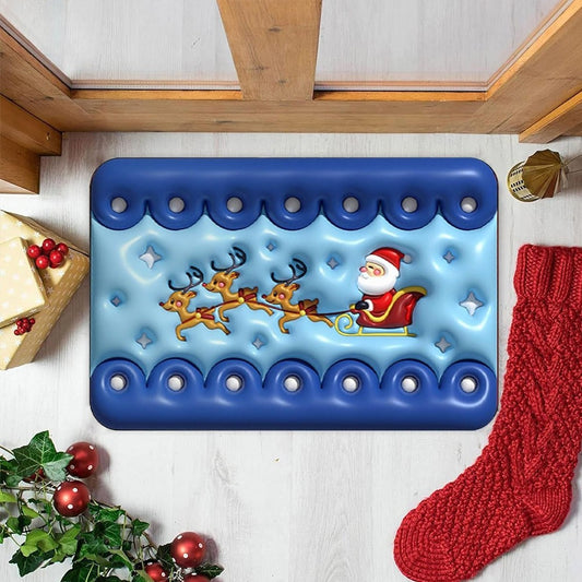 60x90cm Funny Christmas Printed Doormat Non-slip Indoor Home Floor Mat - Style 4