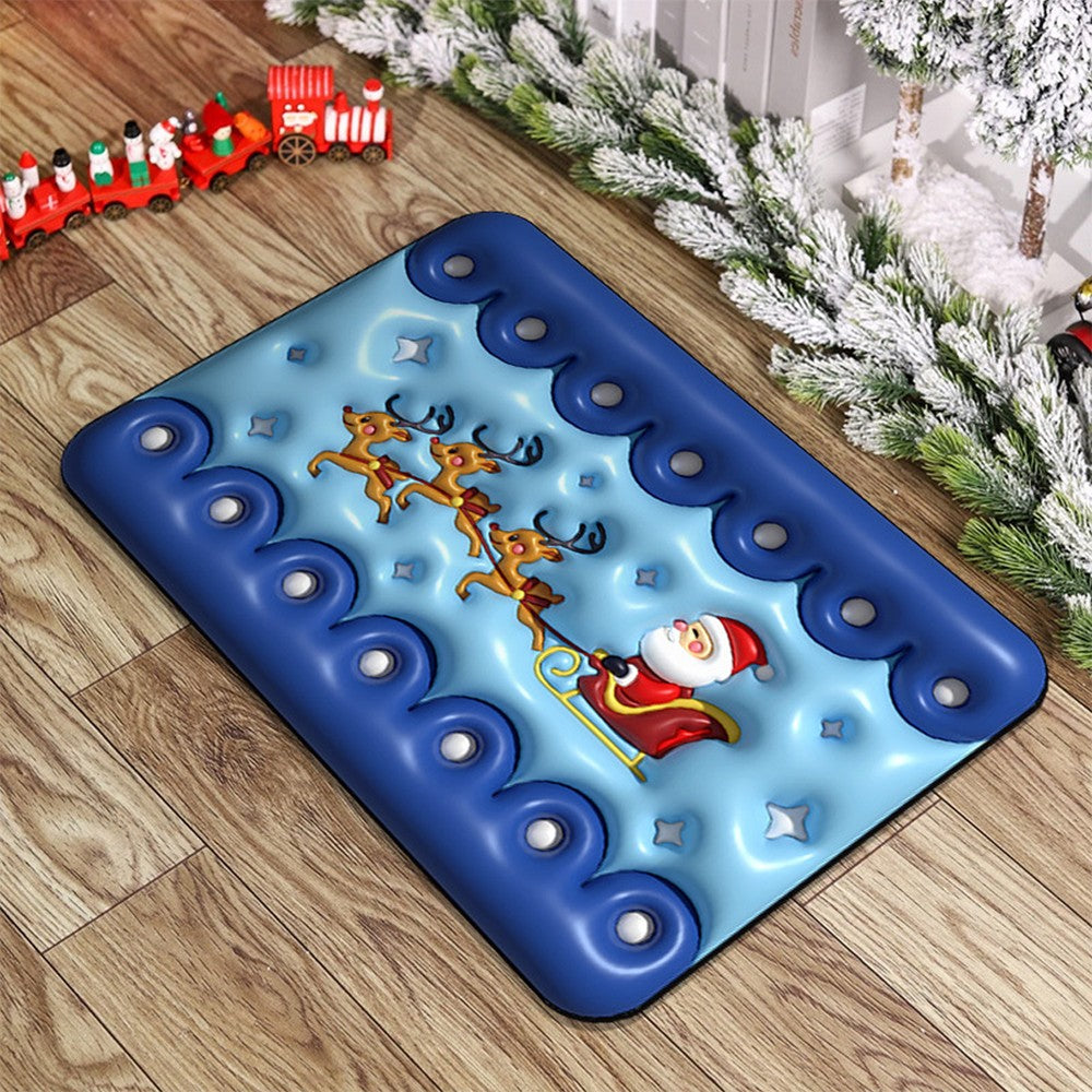 60x90cm Funny Christmas Printed Doormat Non-slip Indoor Home Floor Mat - Style 4
