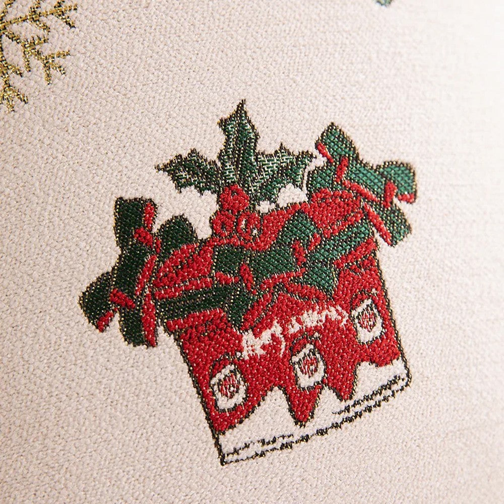35x180cm Christmas Jacquard Tassel Table Runner - Style 1