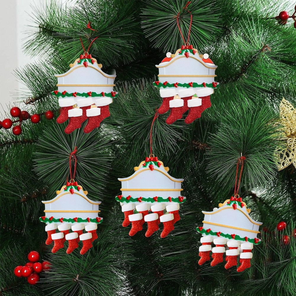 Family of 8 DIY Christmas Tree Hanging Ornaments Xmas Decoration