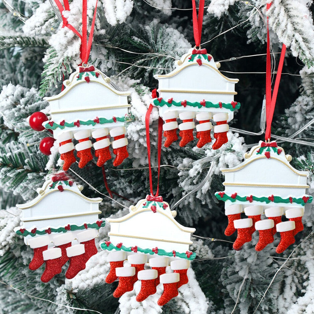 Family of 8 DIY Christmas Tree Hanging Ornaments Xmas Decoration