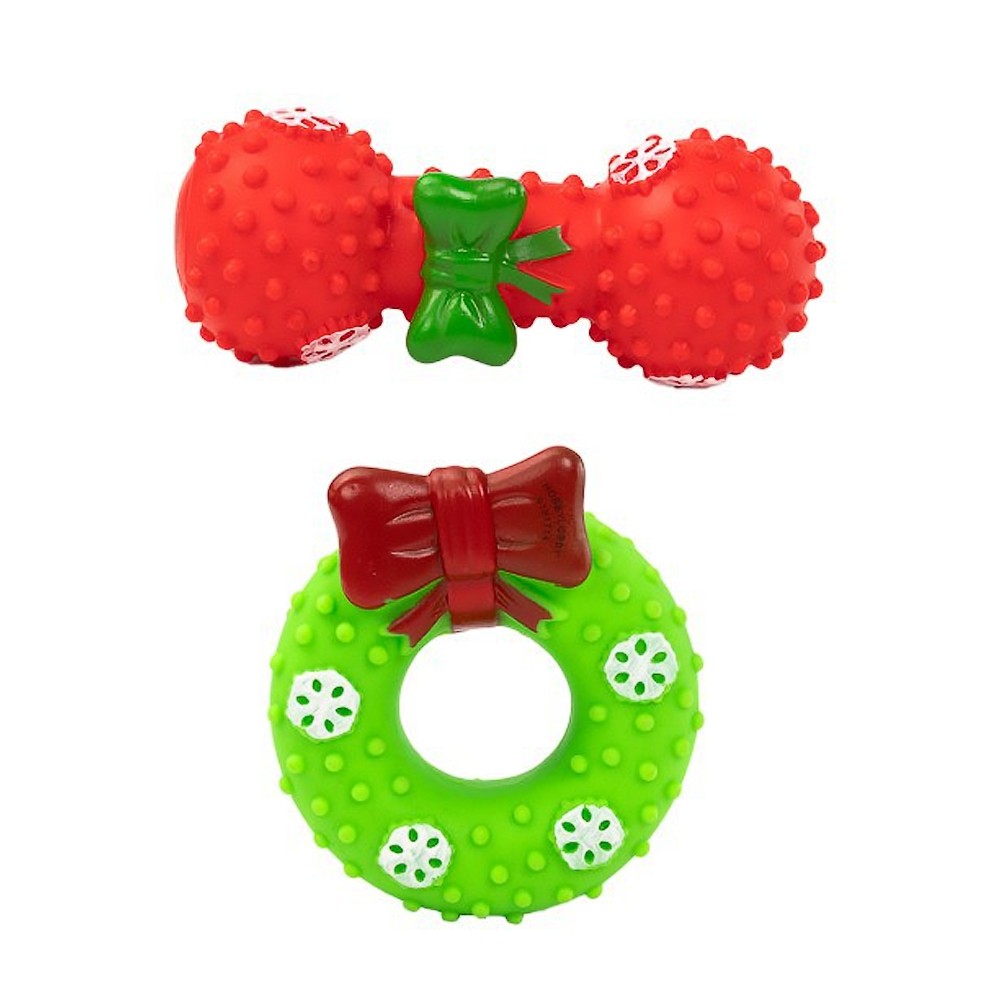1 Set of Squeaky Christmas Dog Toy Set Festive Dog Chew Toy - Toy Set 1