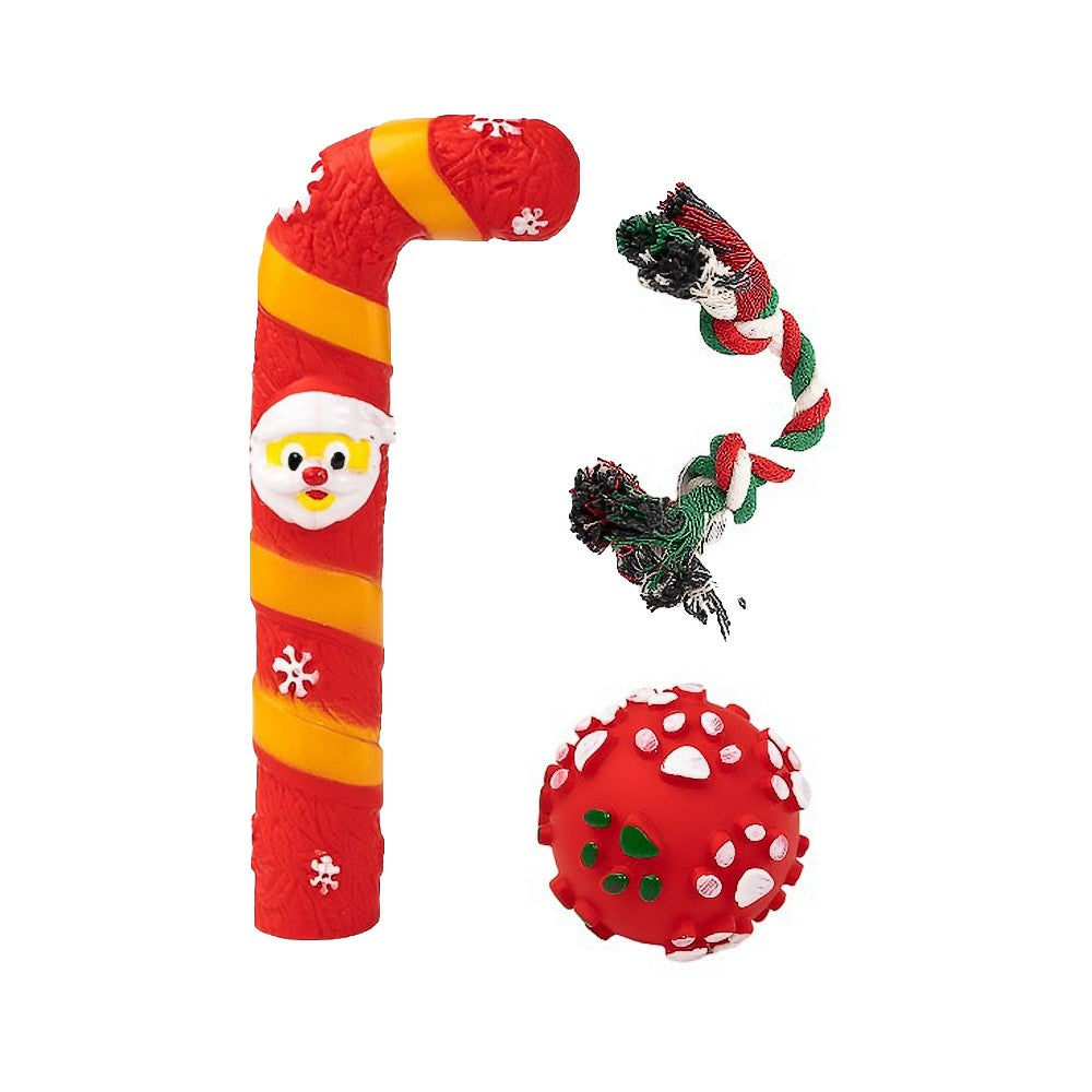 1 Set of Squeaky Christmas Dog Toy Set Festive Dog Chew Toy - Toy Set 2
