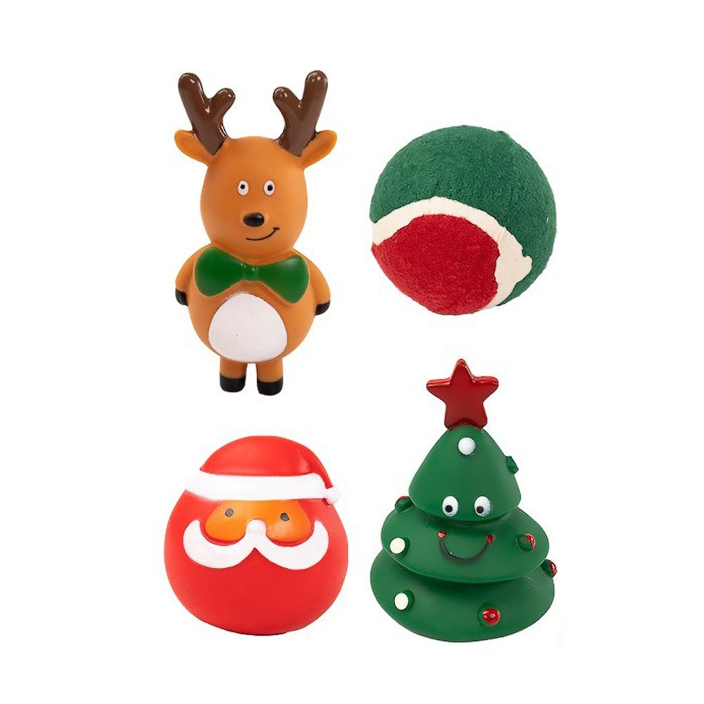 1 Set of Squeaky Christmas Dog Toy Set Festive Dog Chew Toy - Toy Set 3
