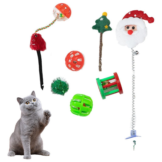 Christmas Cat Toy Set Cat Interactive Toy Set - Set 1