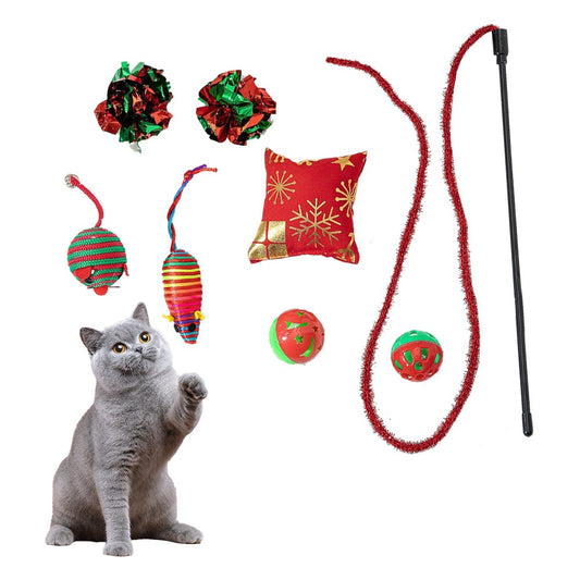 Christmas Cat Toy Set Cat Interactive Toy Set - Set 2