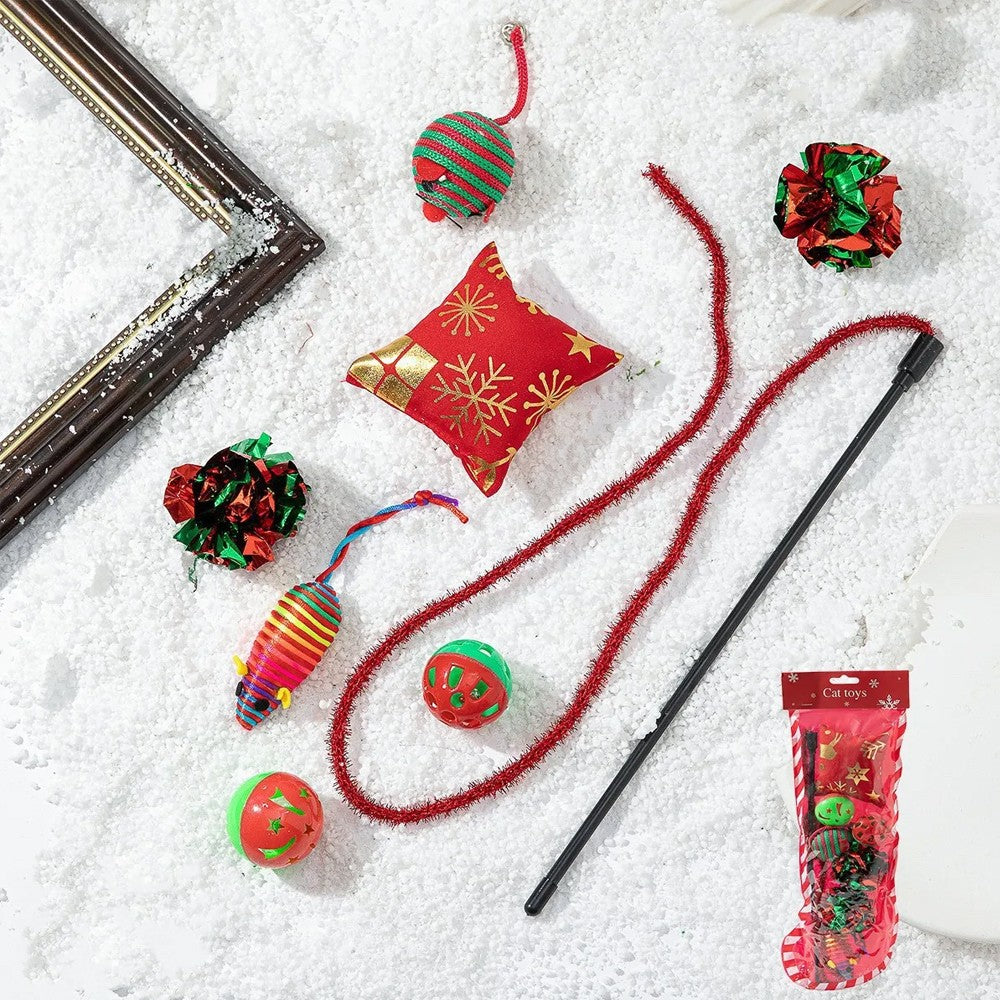 Christmas Cat Toy Set Cat Interactive Toy Set - Set 2