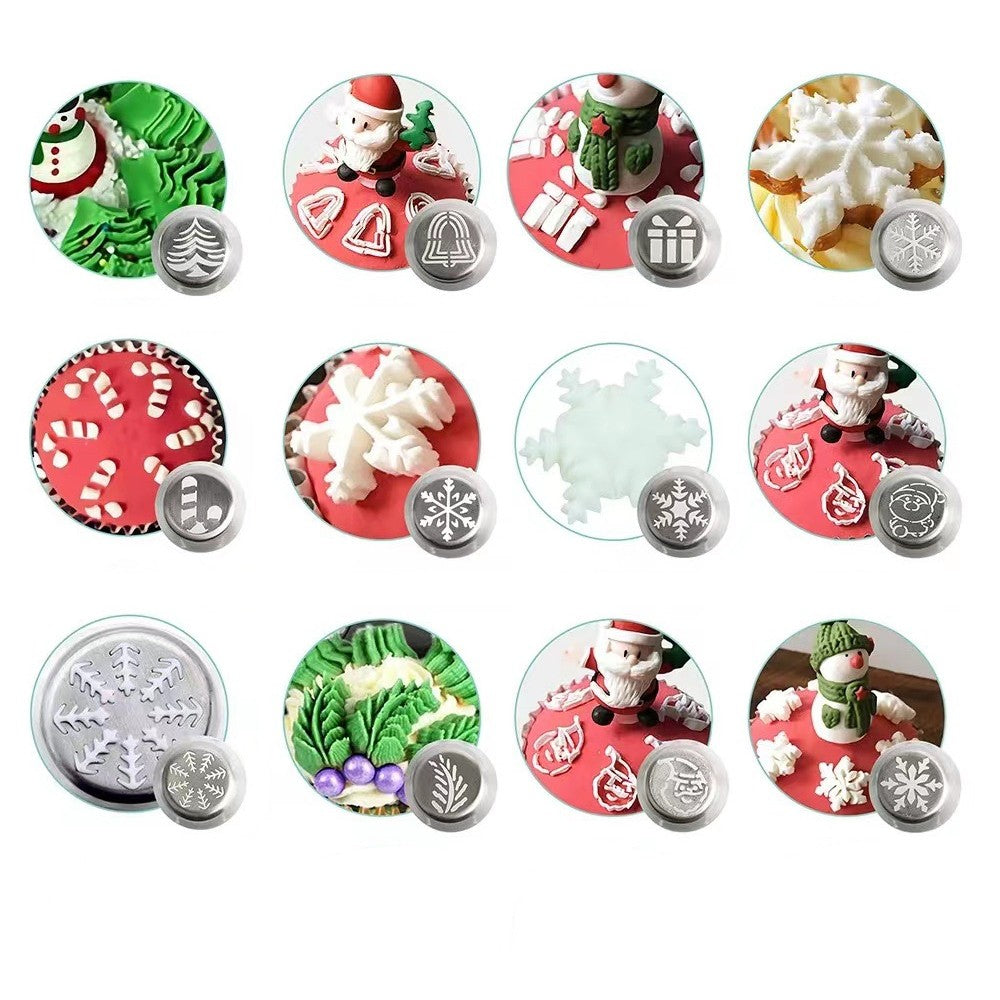 13-Piece Russian Flower Icing Piping Nozzle Tips DIY Cake Baking Decor Tools