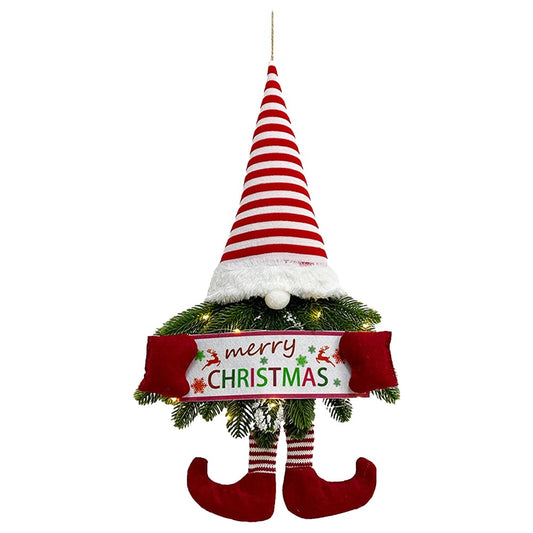Christmas Dwarf Door Hanging Pendant Glow Gnome Doll Ornaments for Door