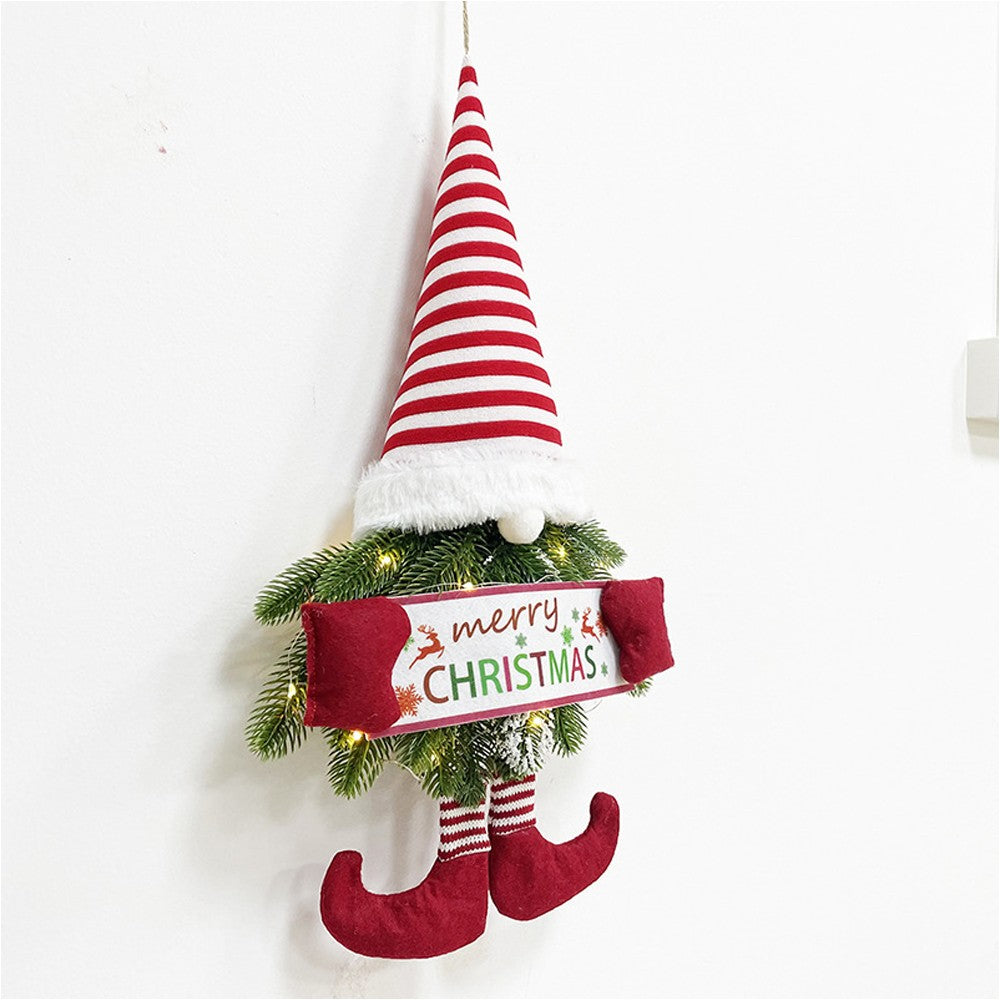 Christmas Dwarf Door Hanging Pendant Glow Gnome Doll Ornaments for Door