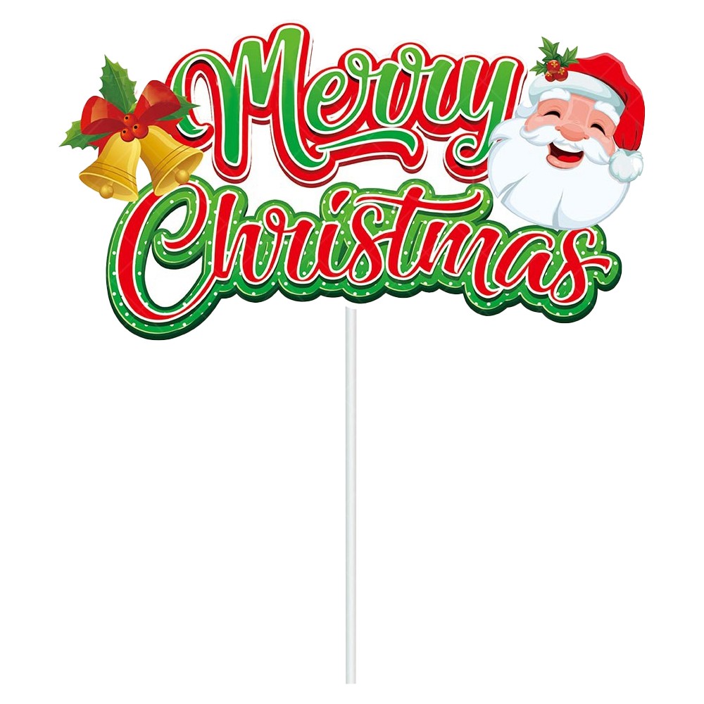 Christmas Party Cake Decoration Set Merry Christmas Banner Cupcake Topper Decor