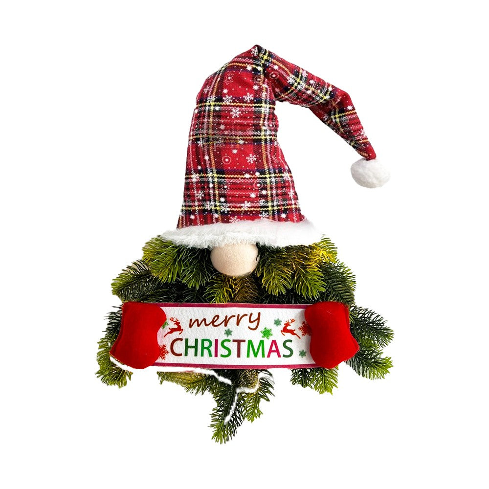 Christmas Wreath Faceless Old Man Elf Door Hanging Pendant