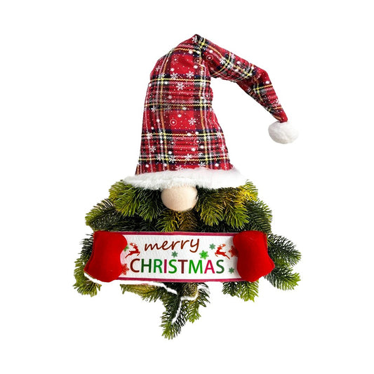 Christmas Wreath Faceless Old Man Elf Door Hanging Pendant