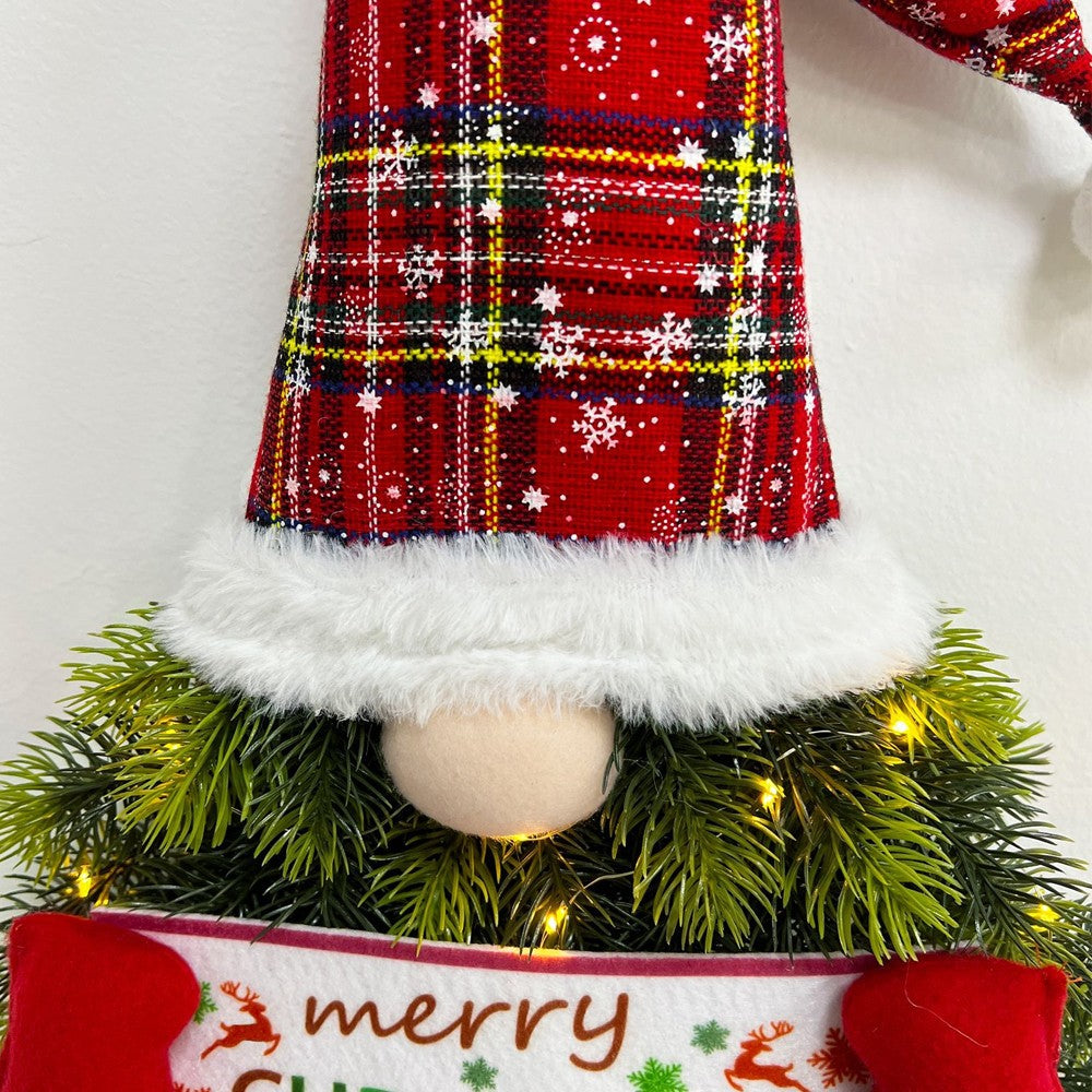 Christmas Wreath Faceless Old Man Elf Door Hanging Pendant