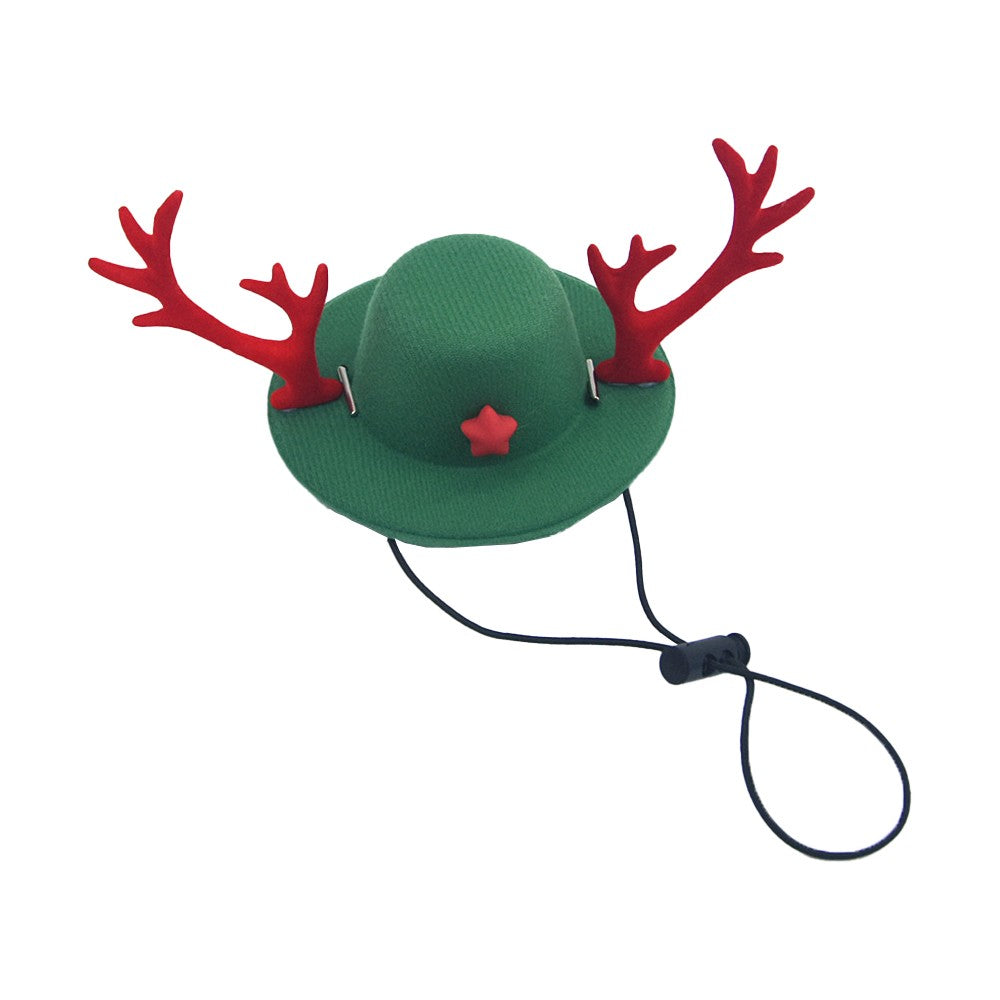 Pet Christmas Hats with Reindeer Antlers Festive Accessory for Dogs or Cats