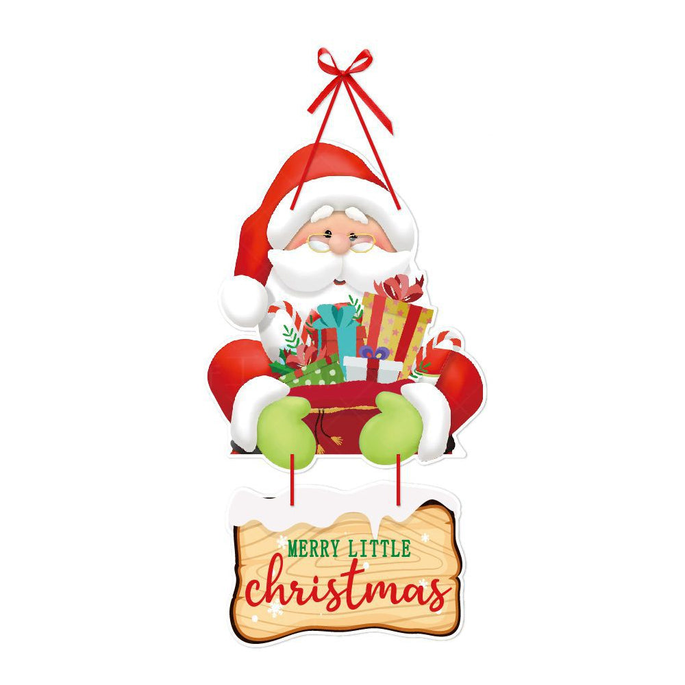 6 X Christmas Front Door Hanging Welcome Sign Xmas Hanging Ornaments