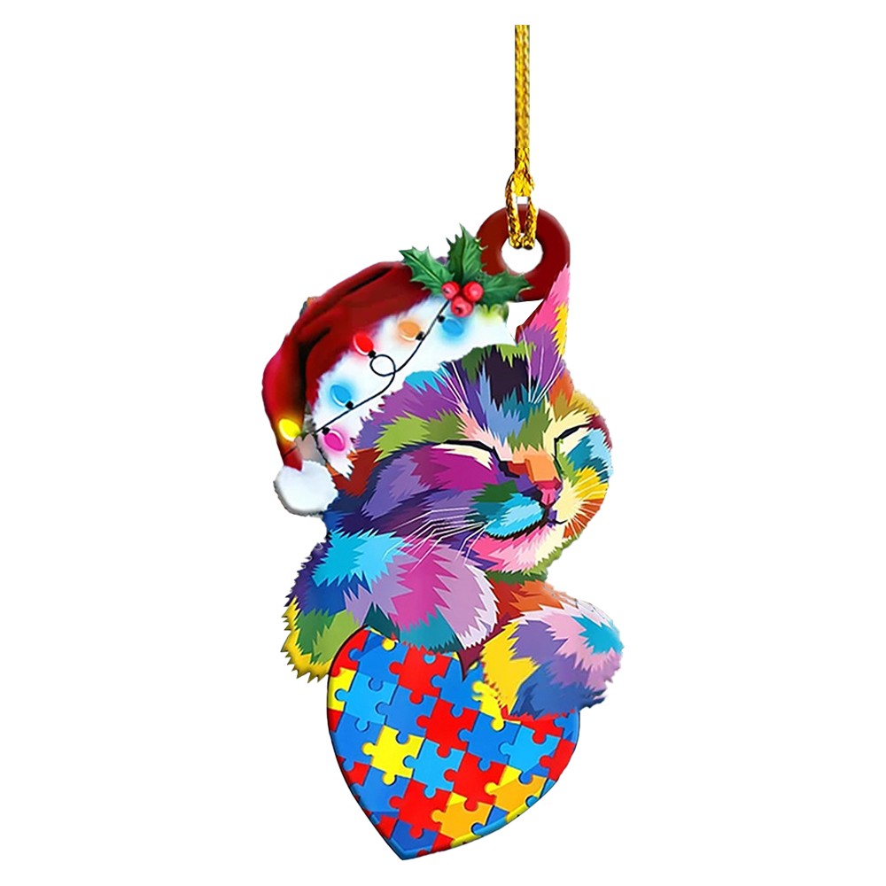 4Pcs Christmas Hanging Ornaments Christmas Tree Decoration Xmas Pendant Door Hanging Signs