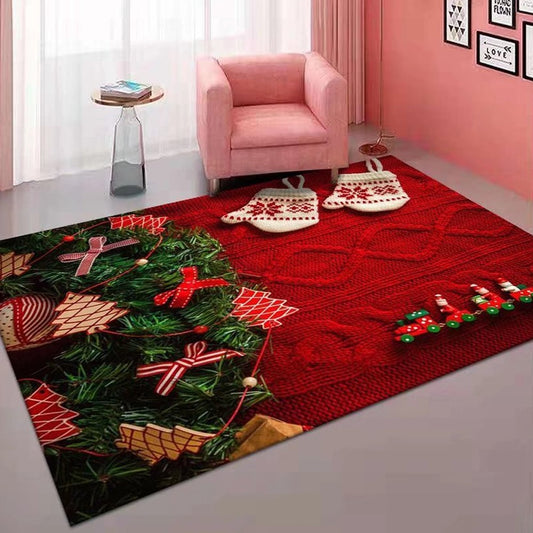 80x120cm Christmas Doormat Non-slip Floor Mat with Rubber Backing