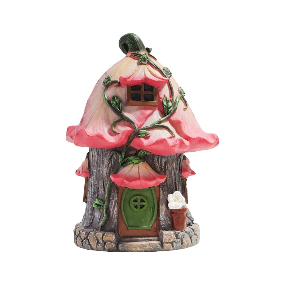 7Pcs Miniature Garden Ornaments Resin Gnomes Mushroom House Statues