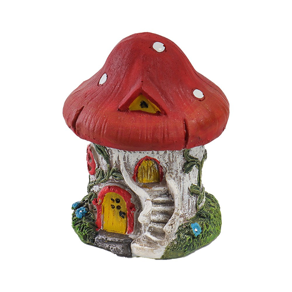 7Pcs Miniature Garden Ornaments Resin Gnomes Mushroom House Statues