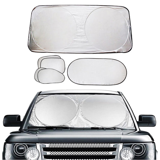 6-Piece Car Windshield Sun Shade Set for Side Window Front and Rear Windshield