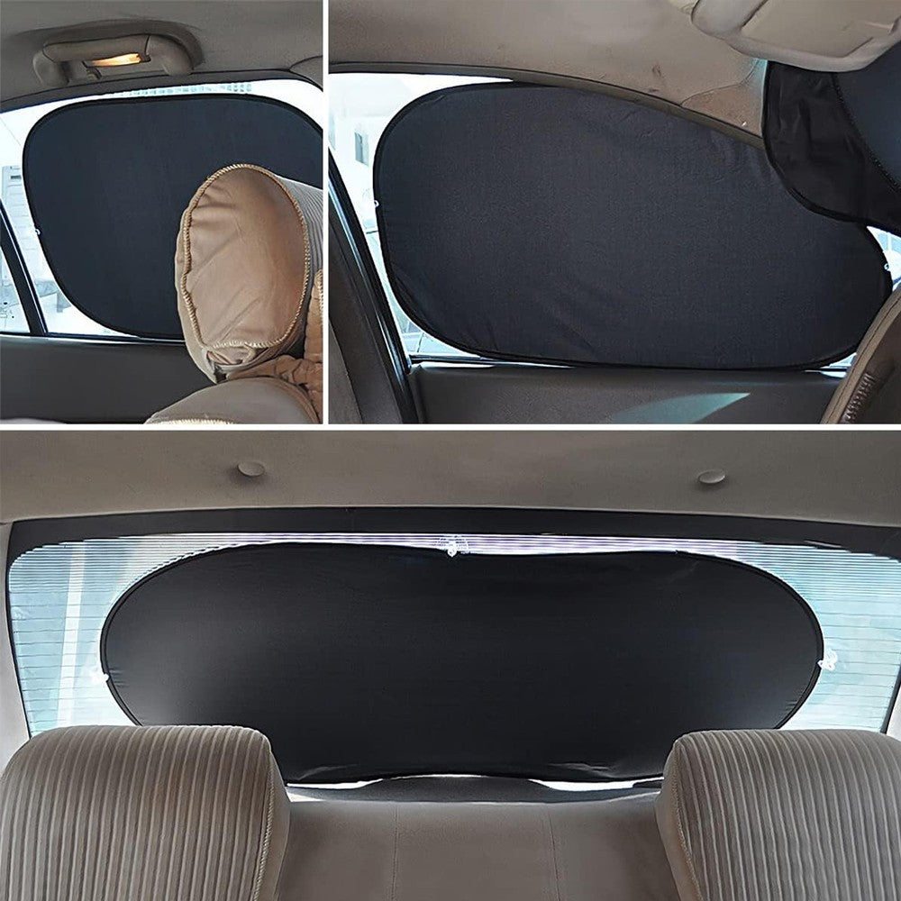 6-Piece Car Windshield Sun Shade Set for Side Window Front and Rear Windshield