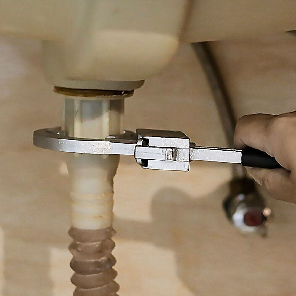 Universal Adjustable Double Ended Wrench Multifunctional Bathroom Wrench Tool