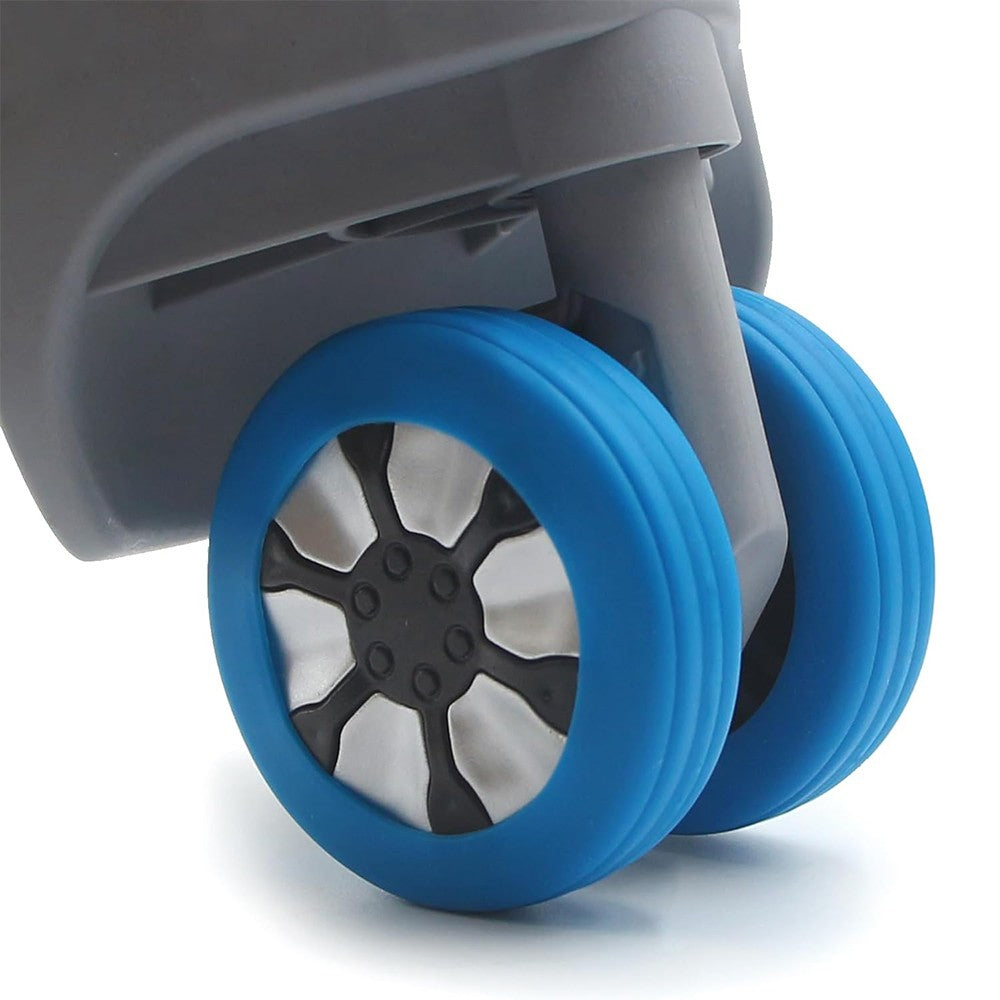 8Pcs Silicone Luggage Wheels Cover Suitcases Wheel Protection Cover - Blue