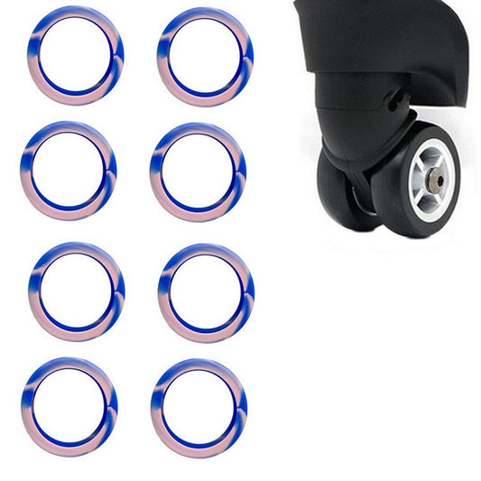 8Pcs Silicone Luggage Wheels Cover Suitcases Wheel Protection Cover - Pink