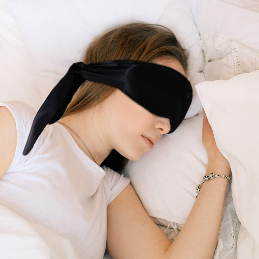 2Pcs 100% Mulberry Silk Eye Mask Bondage Ties Eye Cover