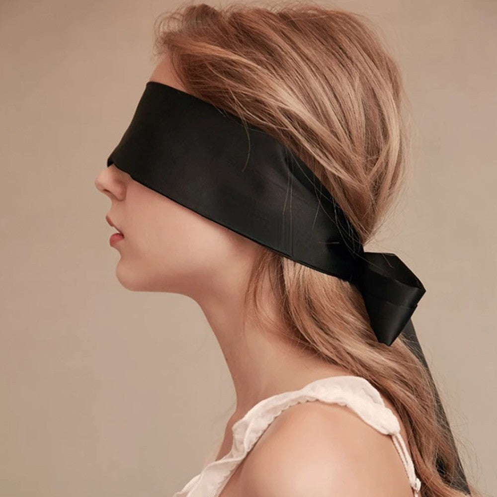 1Pc 100% Mulberry Silk Eye Mask Bondage Ties Eye Cover