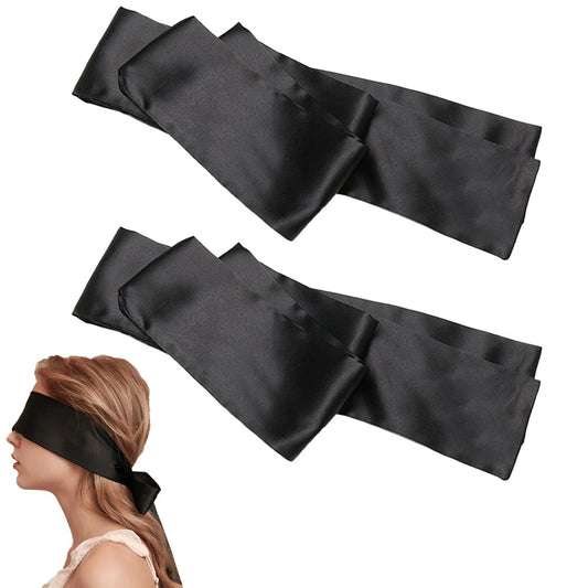 2Pcs 100% Mulberry Silk Eye Mask Bondage Ties Eye Cover