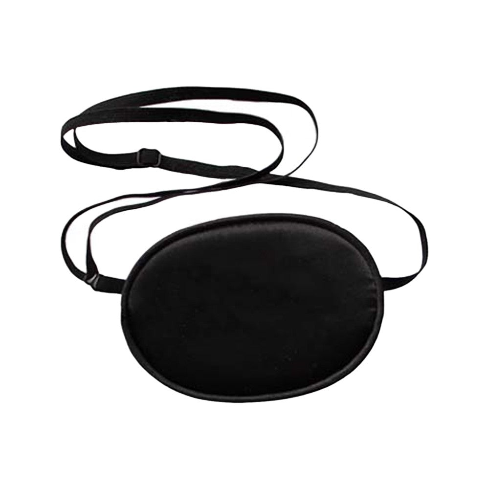 1Pc 100% Mulberry Silk Eye Patch for Adults - Black