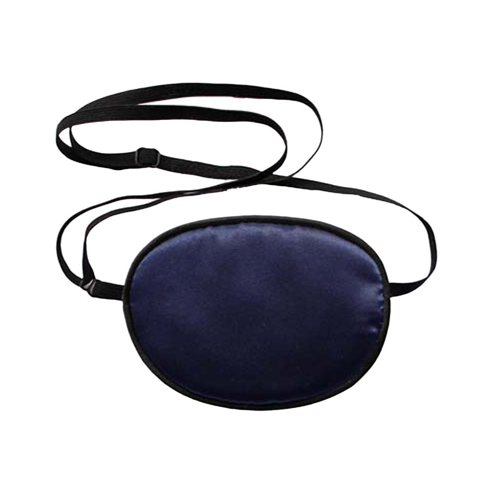 2Pcs 100% Mulberry Silk Eye Patch for Adults - Black and Blue