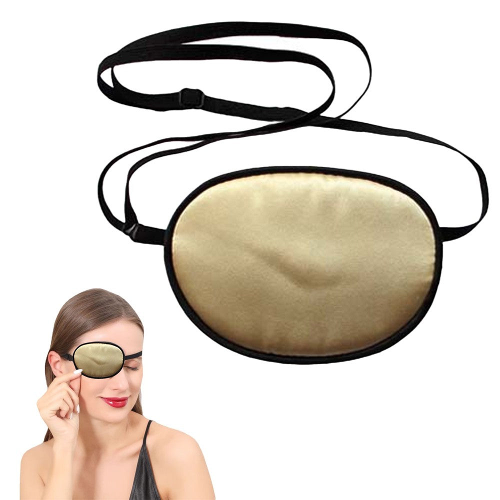 1Pc 100% Mulberry Silk Eye Patch for Adults - Champagne
