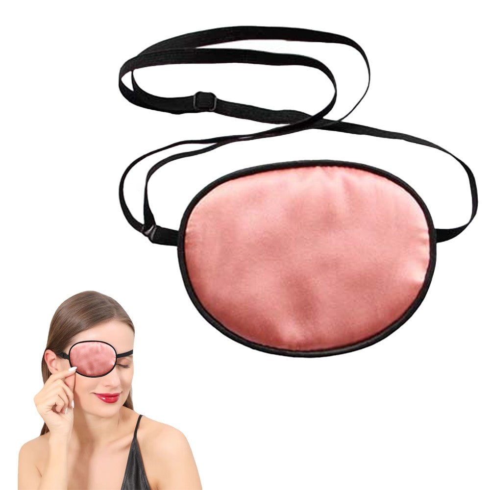 1Pc 100% Mulberry Silk Eye Patch for Adults - Pink