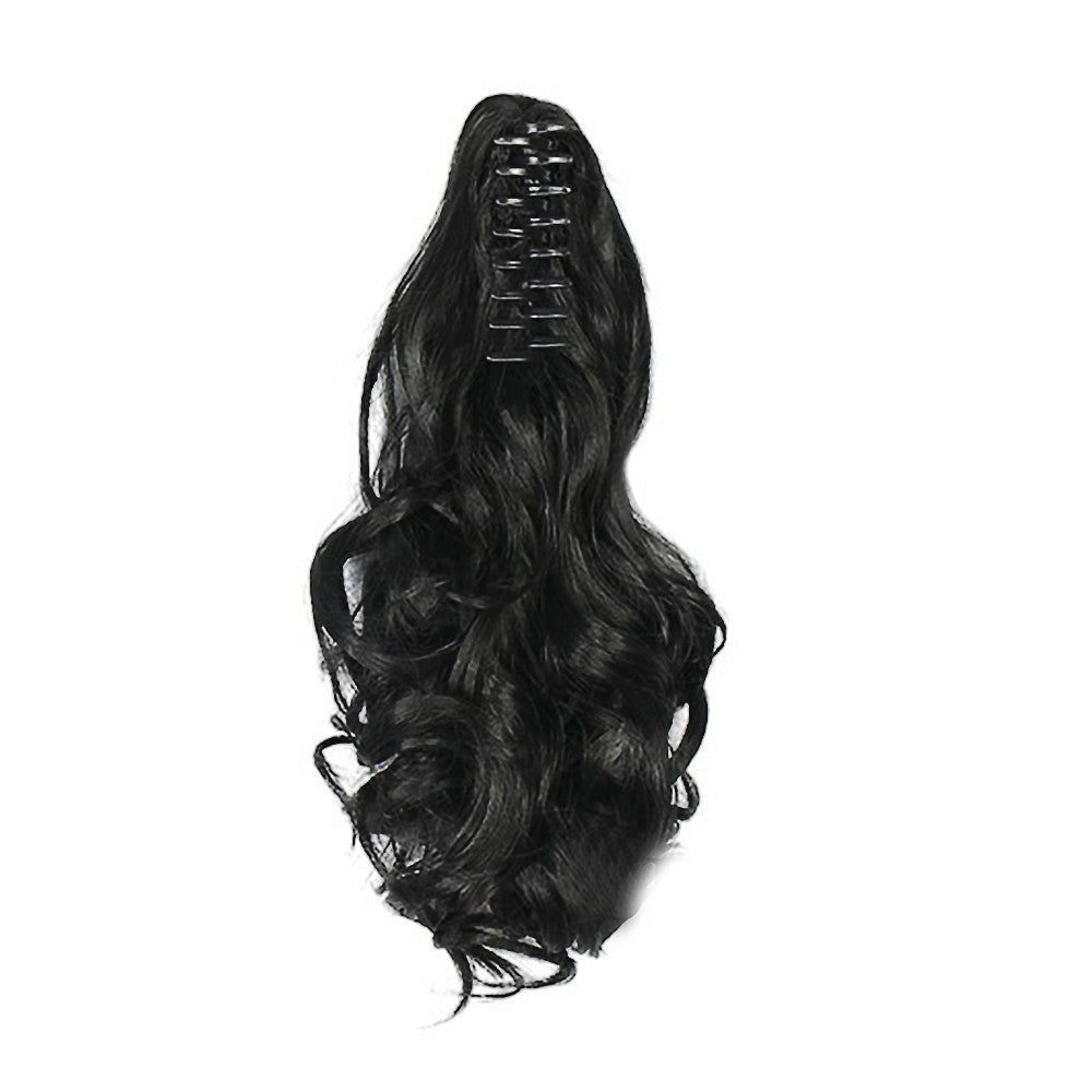 Natural Thick Clip-In Ponytail Long Curly Hair Extensions - Black