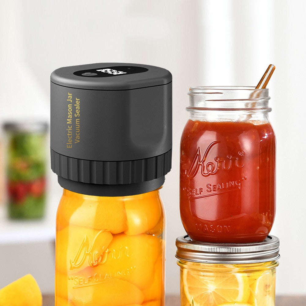 Electric Mason Jar Sealer Kit for Wide Mouth and Regular Mouth Mason Jar - Black