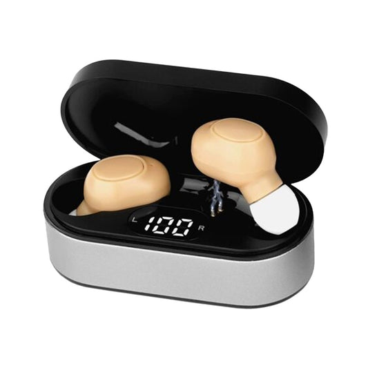 Digital Hearing Aids Rechargeable In-Ear Sound Enhancer Voice Amplifier - Nude