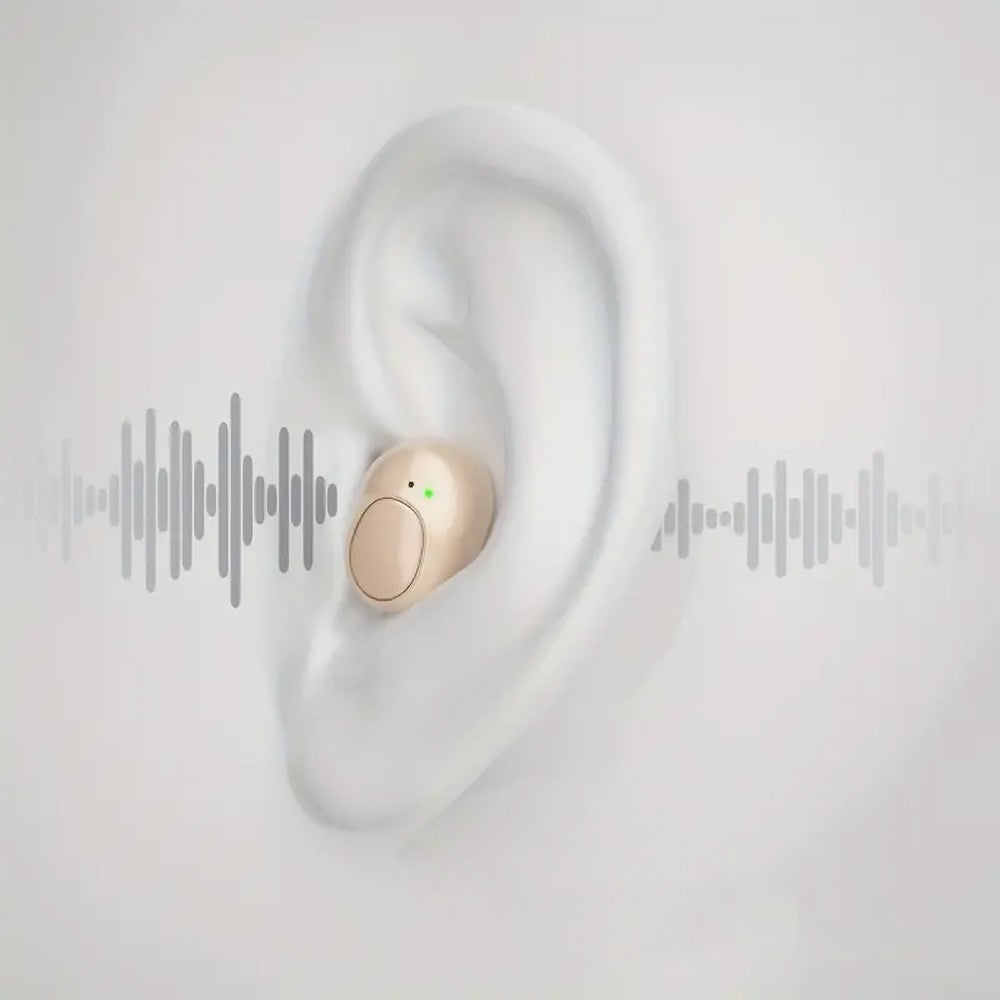 Digital Hearing Aids Rechargeable In-Ear Sound Enhancer Voice Amplifier - Nude