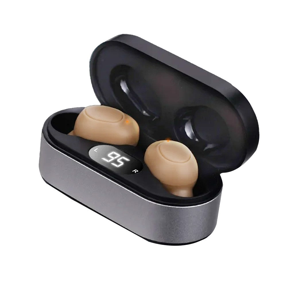 Digital Hearing Aids Rechargeable In-Ear Sound Enhancer Voice Amplifier - Nude